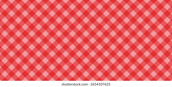 Diagonal gingham pattern with pink white rhombuses