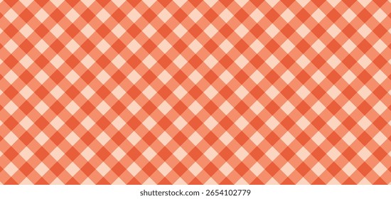 Diagonal gingham pattern with red rhombus squares