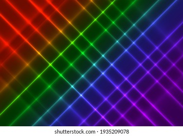 Líneas diagonales brillantes en un fondo oscuro.