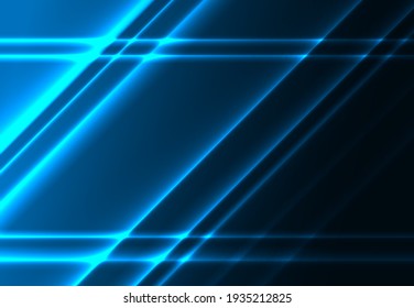 Diagonal glowing lines on a dark blue background.