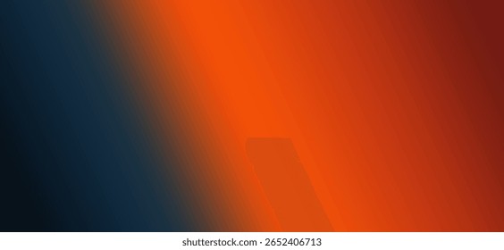 Diagonal gradient background shifting from deep navy blue to vibrant orange and burnt red, creating a smooth, atmospheric transition.