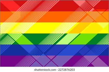 Diagonal Gradient Gay Pride Flag - Illustration