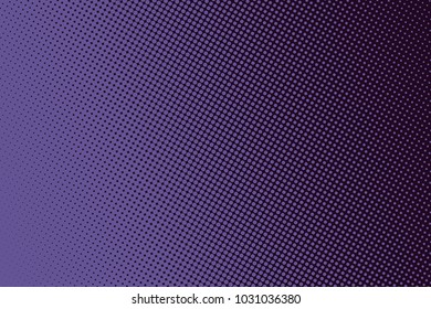 Diagonal gradient halftone dots violet background. Pop art template, texture. Vector illustration.