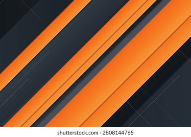 Diagonal gradient stripes of black and bright orange on dark background