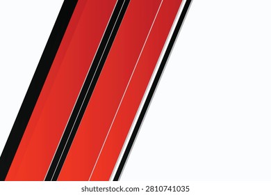 Diagonal gradient stripes of red and black lines on white