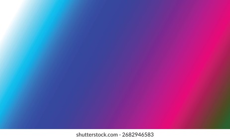 Un gradiente diagonal cambia de blanco y azul a púrpura y rosa a verde, creando un espectro de color vibrante.