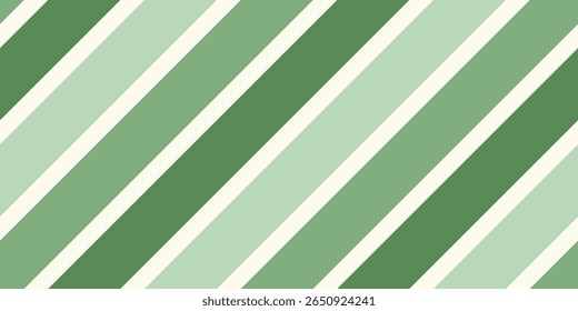 Diagonal green stripe pattern in pastel tones for textile, wallpaper, or background design