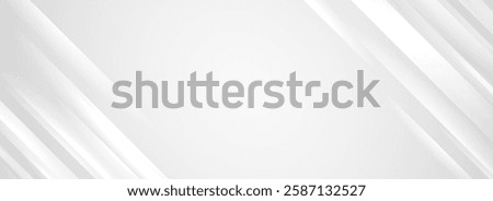 Diagonal grey gradient line background. Abstract silver stripes wallpaper. Abstract gray tech backdrop. Oblique gris texture for graphic design, poster, banner, flyer, brochure, presentation. Vector