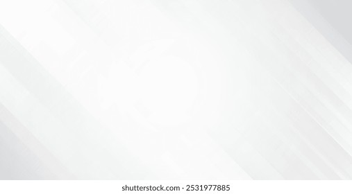 Diagonal grey gradient lines background. Abstract white and grey on light silver background. Silver stripes wallpaper. Design for poster, banner, flyer, brochure, presentation