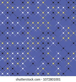 Diagonal grid vector background. Thin slightly convex lines, rounded and small concave squares.  Abstract geometric vector for celebration decoration, packaging, textile design, covers. 