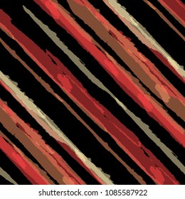 Diagonal Grunge Stripes. Abstract Texture with Dry Brush Strokes. Scribbled Grunge Rapport for Wallpaper, Print, Textile Retro Vector Background.