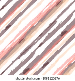 Diagonal Grunge Stripes. Abstract Texture with Dry Brush Strokes. Scribbled Grunge Motif for Wallpaper, Print, Textile Trendy Vector Background.