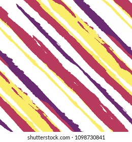 Diagonal Grunge Stripes. Abstract Texture with Brush Strokes. Scribbled Grunge Motif for Wallpaper, Print, Textile Rustic Vector Background.