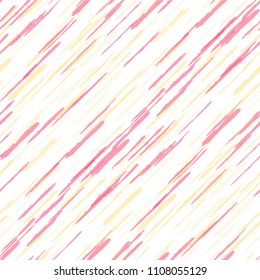 Diagonal Grunge Stripes. Abstract Texture with Brush Strokes. Scribbled Grunge Motif for Fabric, Print, Textile Trendy Vector Background with Stripes.
