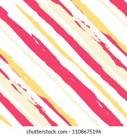 Diagonal Grunge Stripes. Abstract Texture with Brush Strokes. Scribbled Grunge Pattern for Wallpaper, Print, Textile Rustic Vector Background.