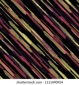 Diagonal Grunge Stripes. Abstract Texture with Dry Brush Strokes. Scribbled Grunge Rapport for Wallpaper, Print, Textile Retro Vector Background.