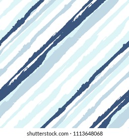 Diagonal Grunge Stripes. Abstract Texture with Dry Brush Strokes. Scribbled Grunge Motif for Fabric, Print, Textile Rustic Vector Background.