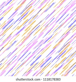 Diagonal Grunge Stripes. Abstract Texture with Dry Brush Strokes. Scribbled Grunge Motif for Fabric, Print, Textile Rustic Vector Background with Stripes.