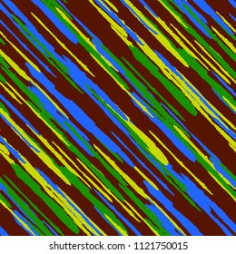 Diagonal Grunge Stripes. Abstract Texture with Dry Brush Strokes. Scribbled Grunge Pattern for Fabric, Cloth, Paper Retro Vector Background with Stripes.