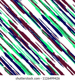 Diagonal Grunge Stripes. Abstract Texture with Dry Brush Strokes. Scribbled Grunge Motif for Wallpaper, Print, Textile Rustic Vector Background with Stripes.