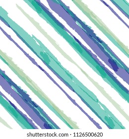 Diagonal Grunge Stripes. Abstract Texture with Dry Brush Strokes. Scribbled Grunge Rapport for Fabric, Cloth, Textile Rustic Vector Background.