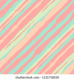 Diagonal Grunge Stripes. Abstract Texture with Dry Brush Strokes. Scribbled Grunge Motif for Fabric, Cloth, Paper Trendy Vector Background with Stripes.