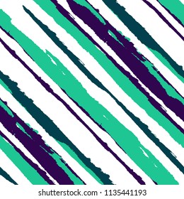 Diagonal Grunge Stripes. Abstract Texture with Brush Strokes. Scribbled Grunge Motif for Fabric, Cloth, Paper Rustic Vector Background.