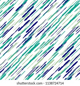 Diagonal Grunge Stripes. Abstract Texture with Brush Strokes. Scribbled Grunge Motif for Fabric, Print, Textile Trendy Vector Background.
