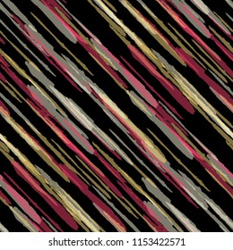 Diagonal Grunge Stripes. Abstract Texture with Brush Strokes. Scribbled Grunge Motif for Fabric, Cloth, Paper Retro Vector Background.