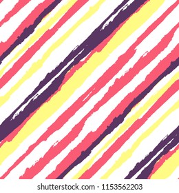 Diagonal Grunge Stripes. Abstract Texture with Dry Brush Strokes. Scribbled Grunge Rapport for Wallpaper, Print, Textile Trendy Vector Background with Stripes.