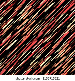 Diagonal Grunge Stripes. Abstract Texture with Dry Brush Strokes. Scribbled Grunge Motif for Fabric, Cloth, Textile Rustic Vector Background.