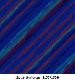 Diagonal Grunge Stripes. Abstract Texture with Brush Strokes. Scribbled Grunge Pattern for Fabric, Cloth, Textile Retro Vector Background.