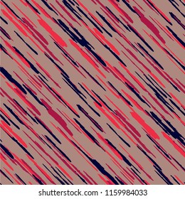 Diagonal Grunge Stripes. Abstract Texture with Dry Brush Strokes. Scribbled Grunge Motif for Fabric, Print, Textile Rustic Vector Background with Stripes.