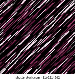 Diagonal Grunge Stripes. Abstract Texture with Dry Brush Strokes. Scribbled Grunge Pattern for Fabric, Cloth, Textile Trendy Vector Background with Stripes.