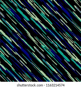 Diagonal Grunge Stripes. Abstract Texture with Dry Brush Strokes. Scribbled Grunge Pattern for Fabric, Print, Textile Trendy Vector Background.