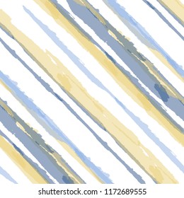 Diagonal Grunge Stripes. Abstract Texture with Brush Strokes. Scribbled Grunge Pattern for Fabric, Print, Textile Trendy Vector Background with Stripes.
