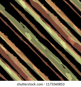 Diagonal Grunge Stripes. Abstract Texture with Brush Strokes. Scribbled Grunge Motif for Fabric, Cloth, Textile Retro Vector Background with Stripes.