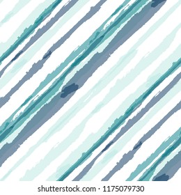 Diagonal Grunge Stripes. Abstract Texture with Dry Brush Strokes. Scribbled Grunge Motif for Fabric, Cloth, Paper Rustic Vector Background.