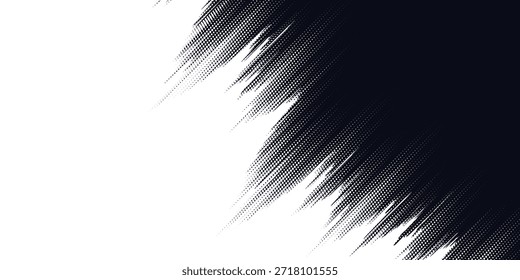 Fondo de textura grunge gradiente de patrón de color blanco y azul de puntos de semitono diagonal Fondo de semitono blanco de Vector
