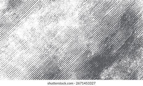 Diagonal halftone grunge texture. Abstract line pattern background. Distressed rough surface design for creative projects.