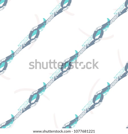 Diagonal Hand Drawn Brush Strokes Seamless Pattern 