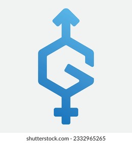 diagonal icon logo gender symbol