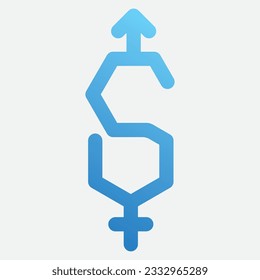 diagonal icon logo gender symbol