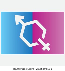 diagonal icon logo gender symbol