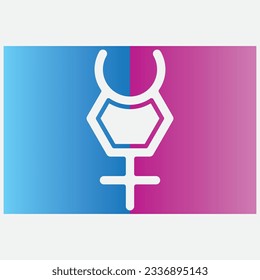 diagonal icon logo gender symbol