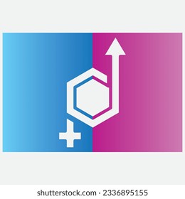 diagonal icon logo gender symbol