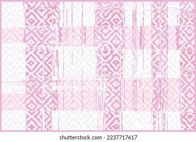 Diagonal ikat stripes. Folk pattern  Geometric chevron ogee abstract illustration, wallpaper. Tribal ethnic vector texture. Aztec style rug carpet scarf embroidery. Indian, Scandinavian,