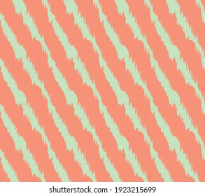 Diagonal ikat stripes. Geometric folklore ornament. Tribal ethnic vector texture. Seamless pattern in Aztec style. Folk embroidery. Indian, Scandinavian, Gypsy, Mexican, African rug.
