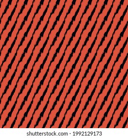 Diagonal ikat stripes. Geometric folklore ornament. Tribal ethnic vector texture. Seamless pattern in Aztec style. Folk embroidery. Indian, Scandinavian, Gypsy, Mexican, African rug.