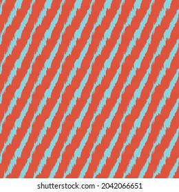 Diagonal ikat stripes. Geometric folklore ornament. Tribal ethnic vector texture. Seamless pattern in Aztec style. Folk embroidery. Indian, Scandinavian, Gypsy, Mexican, African rug.